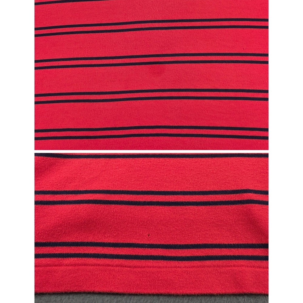 Polo Ralph Lauren Classic Preppy Striped Polo Shirt Mens XL Crimson Red Navy - Picture 9 of 9
